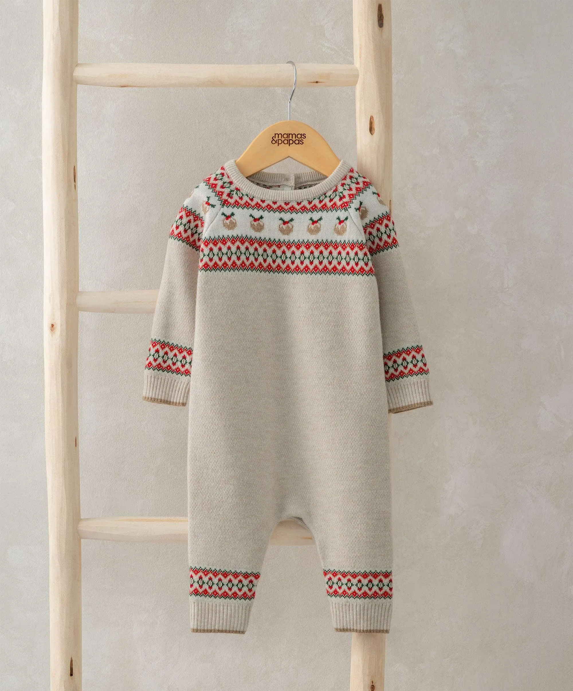 Fairisle Knitted Christmas Romper