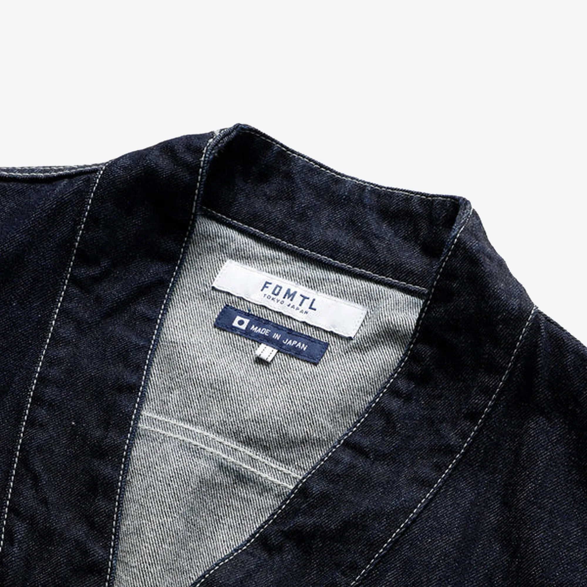 FDMTL | DENIM HAORI JACKET RINSE  { INDIGO