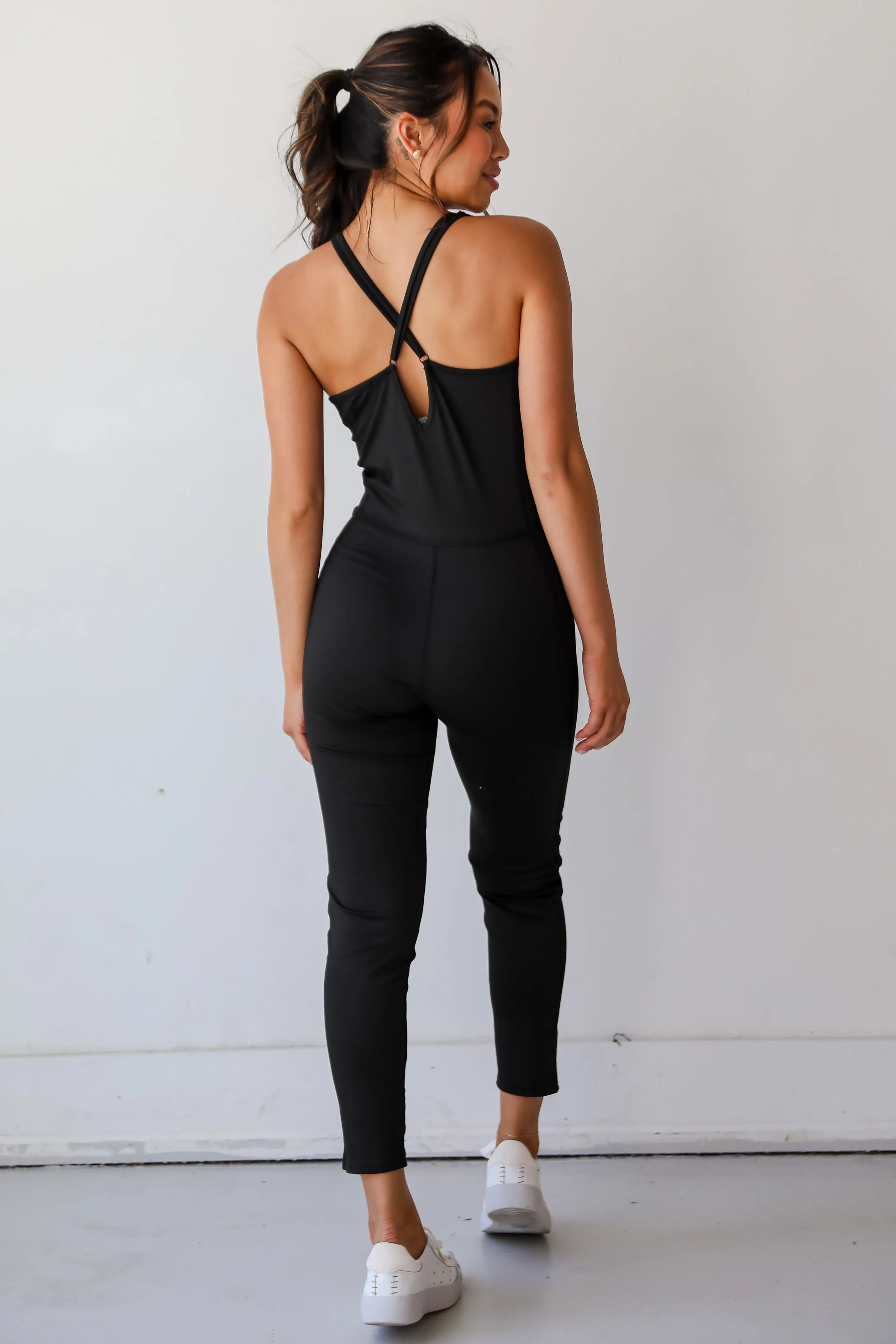 FINAL SALE - Chic Leisure Black Bodycon Tank Jumpsuit