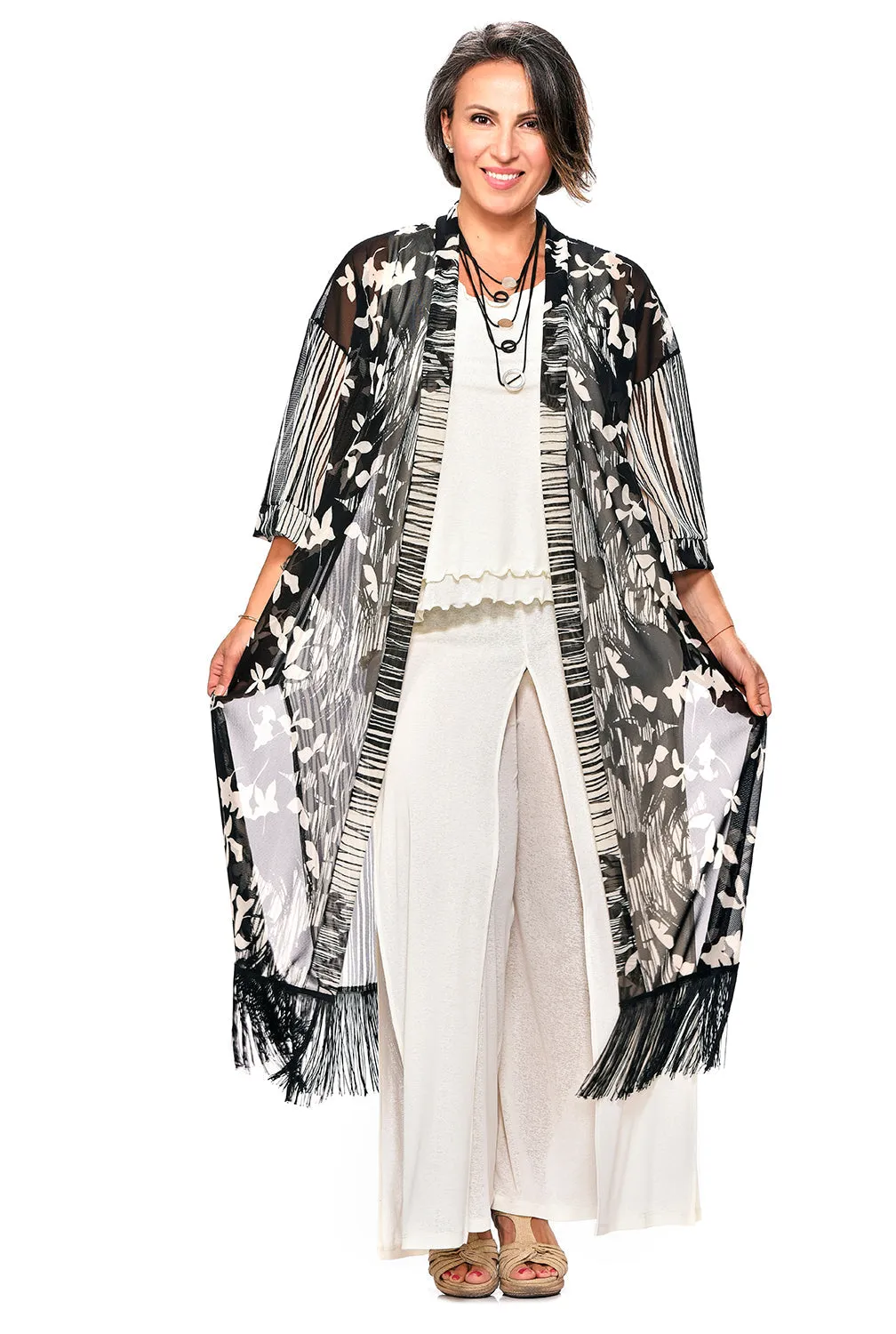 Fringed Kimono