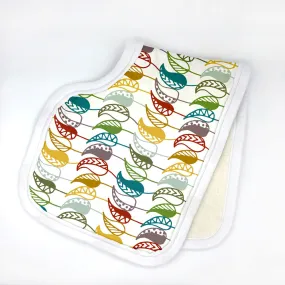 Funky Foliage Fall Leaves Burp Cloth - Organic Cotton