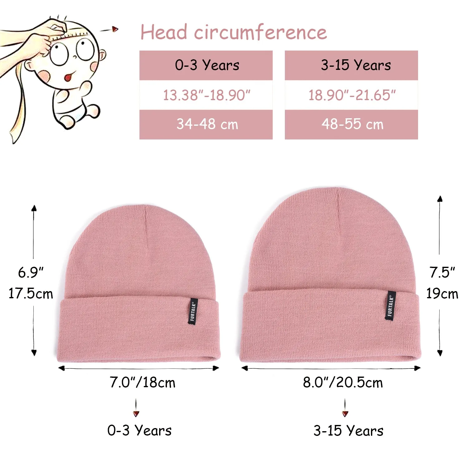 FURTALK Toddler Beanie for Boys Girls Baby Kids Beanies Knit Winter Hats FT-CZZ