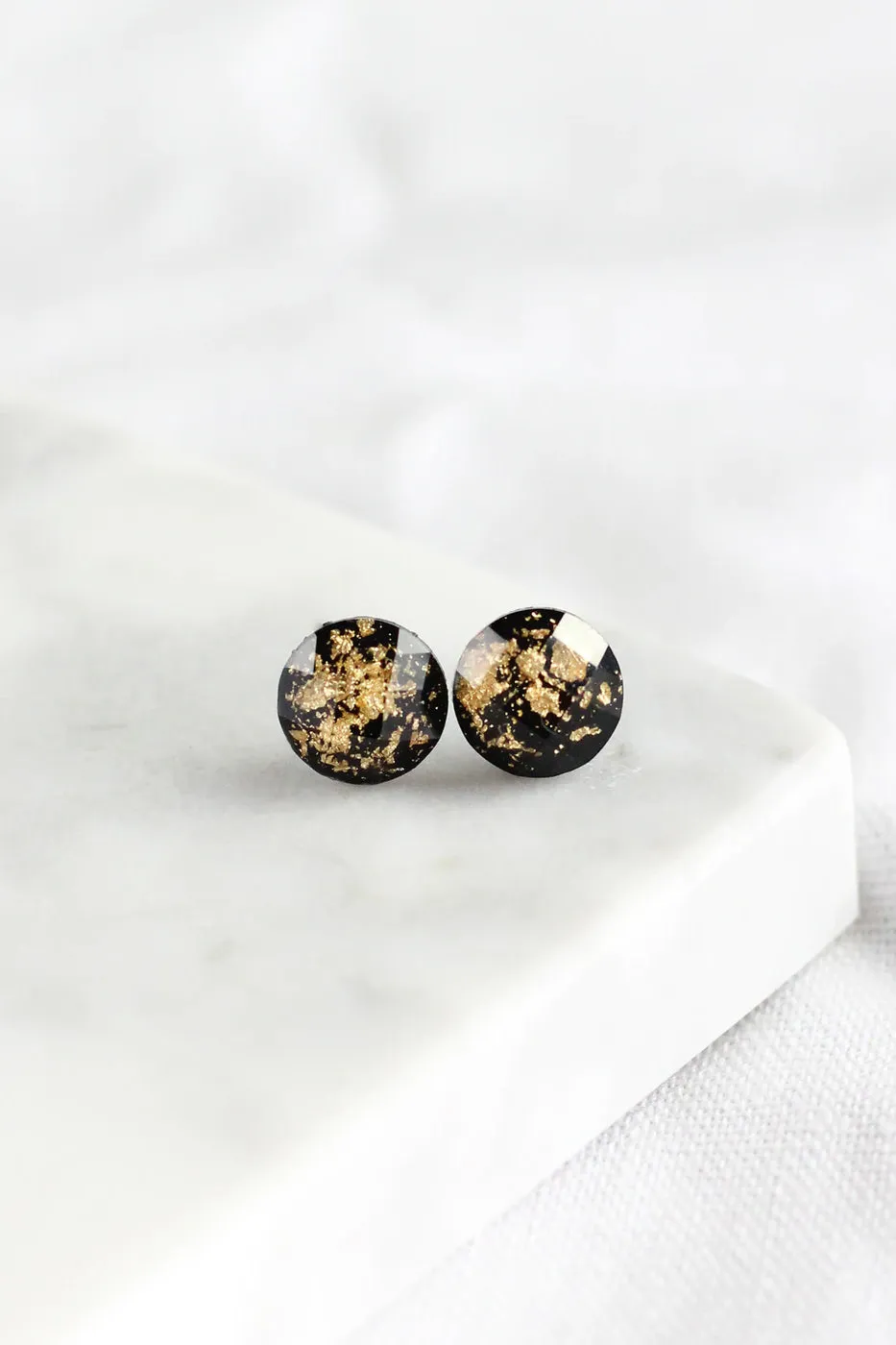 Gold Flake Leaf Ear Jackets