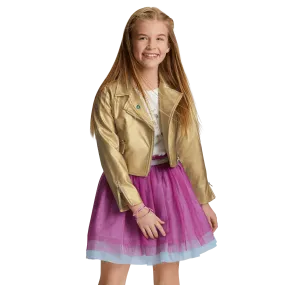 Gold Moto Jacket for Girls