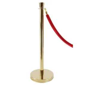 Gold Queue Stand - Red Velvet Rope