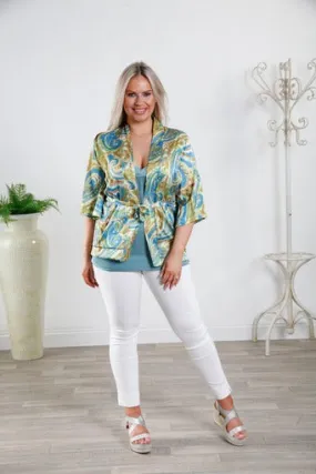 Goose Island 3567 Swirl Print Kimono (2 Colours)