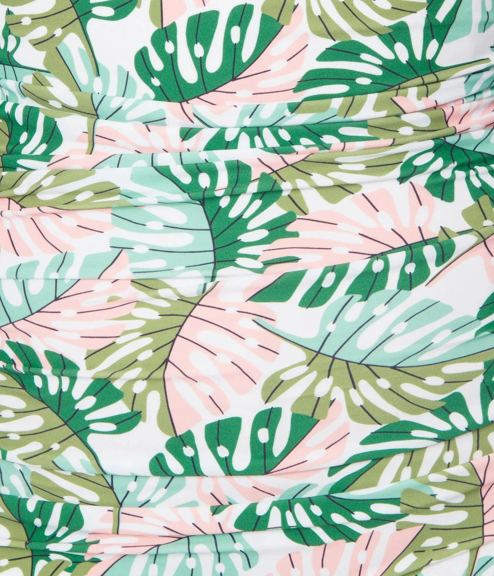 Green Monstera Print Pismo Romper Swimsuit by Unique Vintage