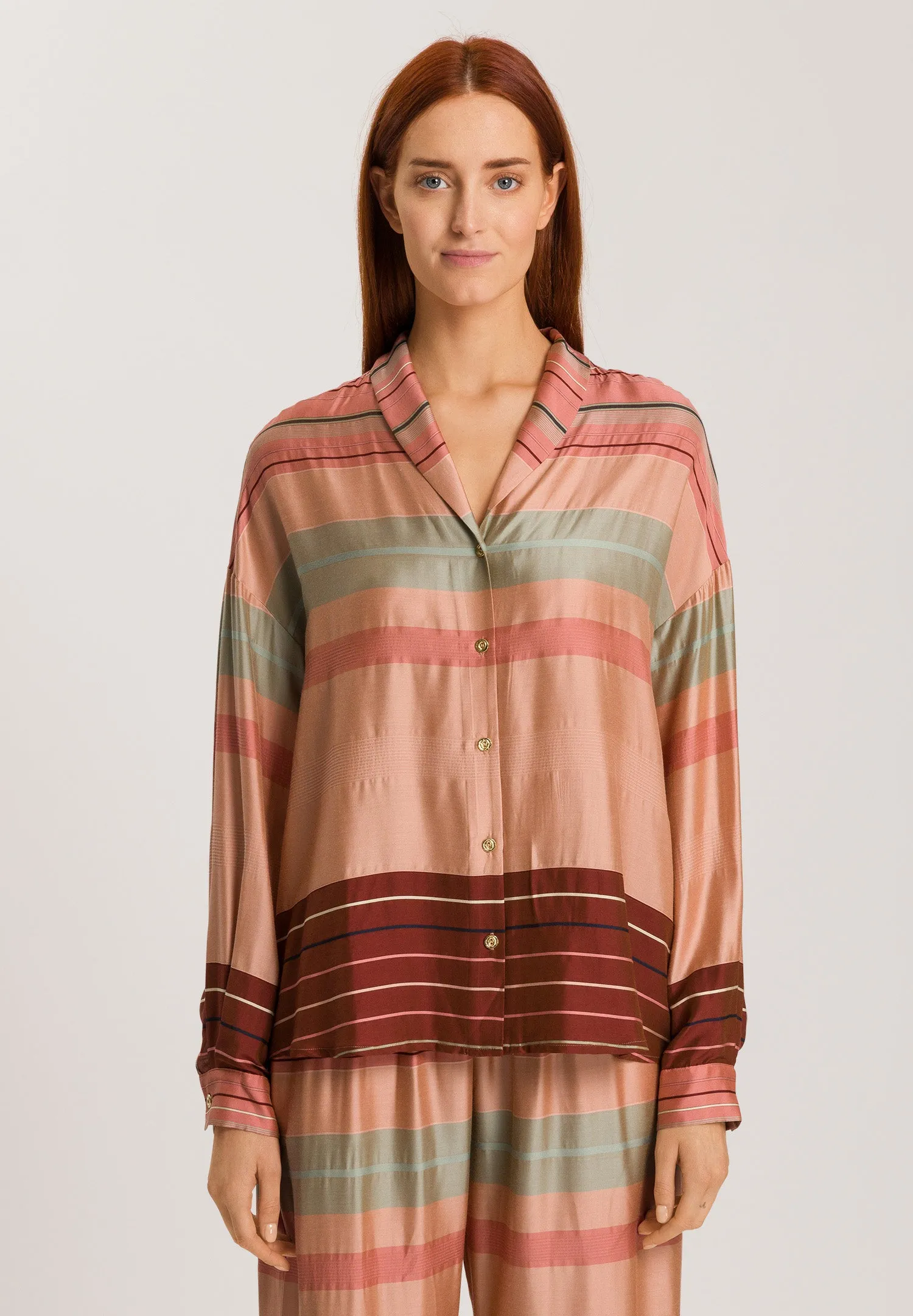 Hannah Long Sleeve Shirt | Earth Tanned Stripe 74858-2166