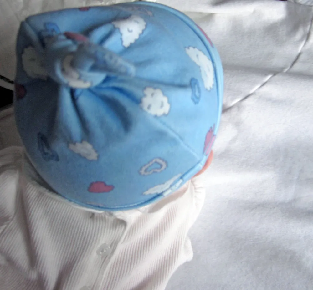 Happy Clouds Baby Hat (0-3M) - Organic Cotton | *25% Off!*