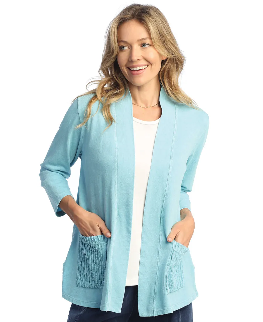 Jess & Jane Mineral Washed French Terry Kimono Jacket - M95