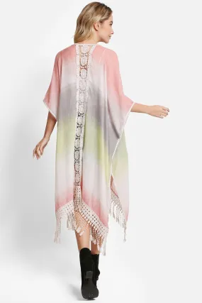 JP5233 Julia Tie Dye Kimono With Tassels