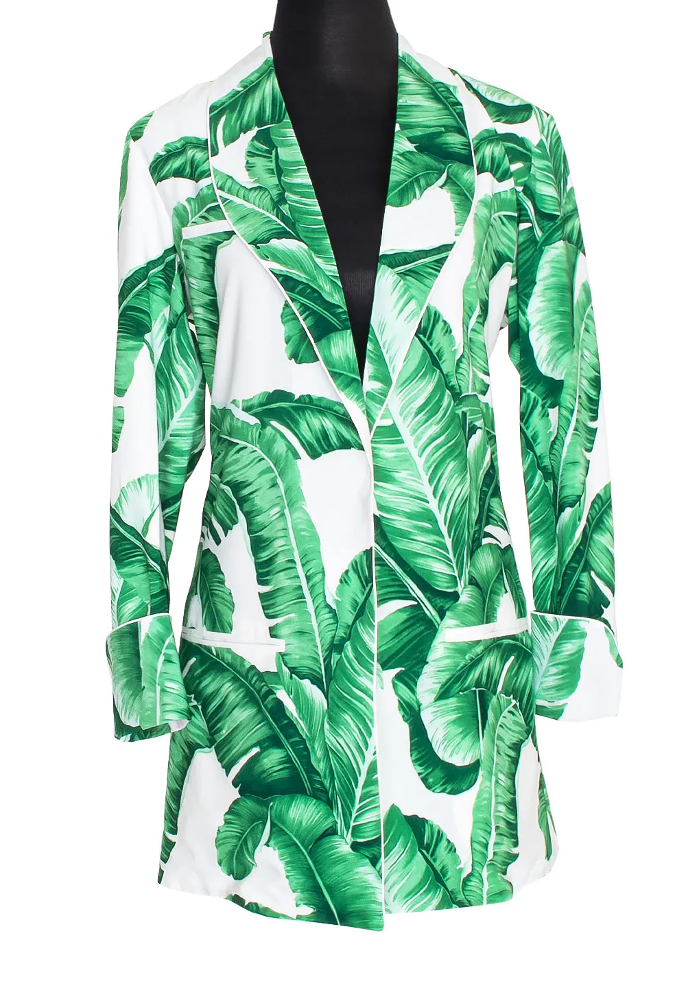 Jungle - Green Palm Blazer (Off-White)