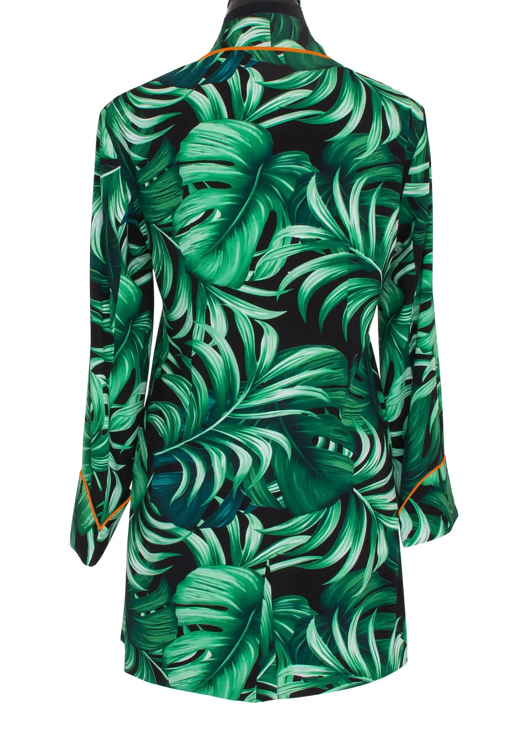 Jungle - Monstera Black / Green Blazer (Neon Orange)