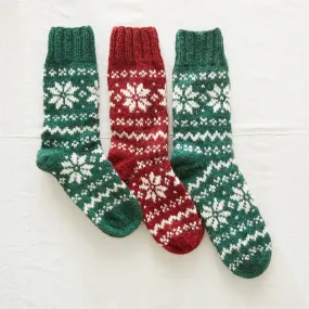 KEDAR Unisex Nordic Fair Isle House Socks S/M/L (WS)