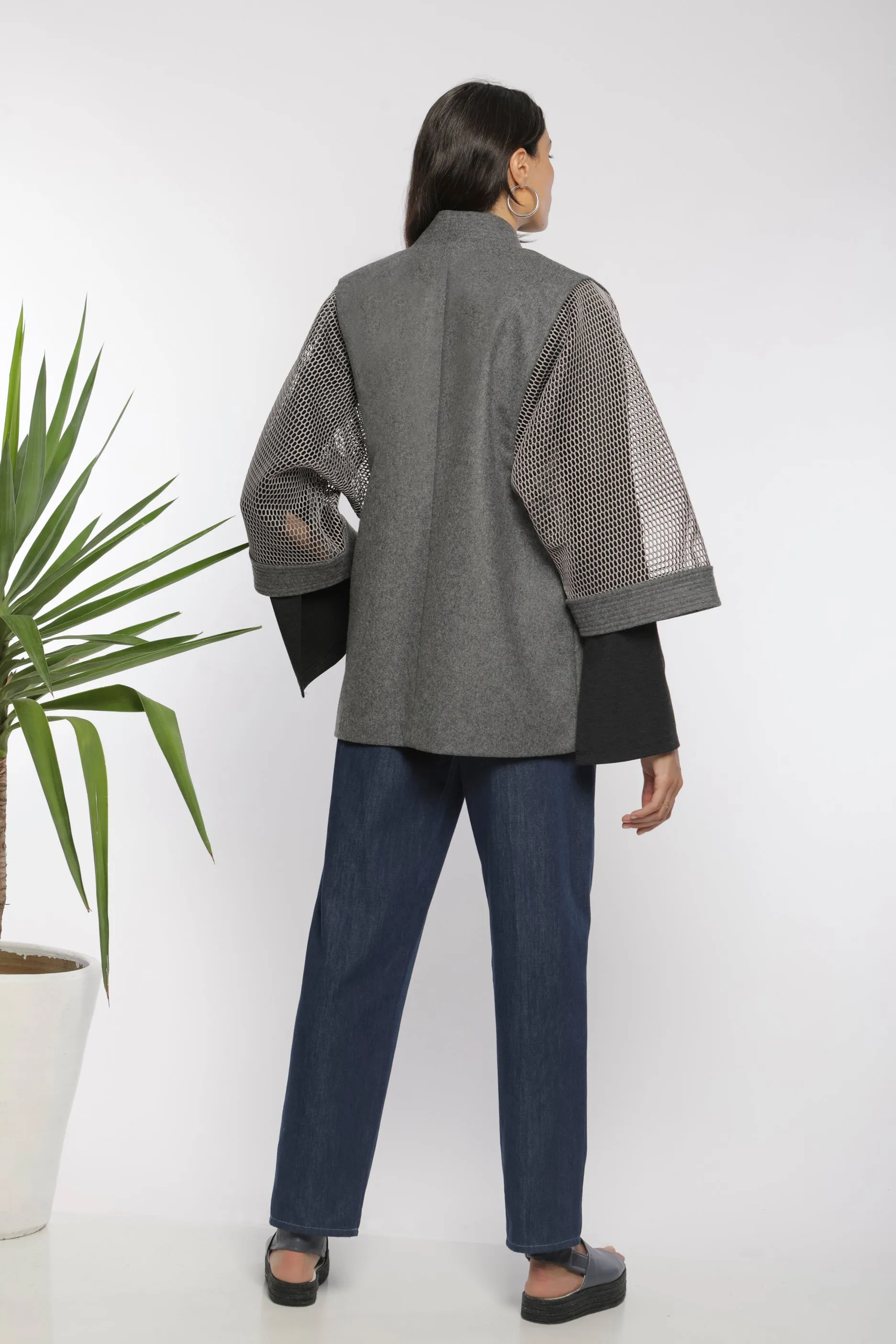 Keikogi jacket wool and neoprene