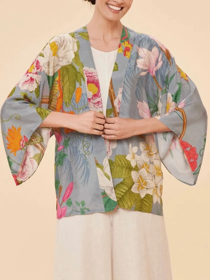 Kimono Jacket - Floral Lavender