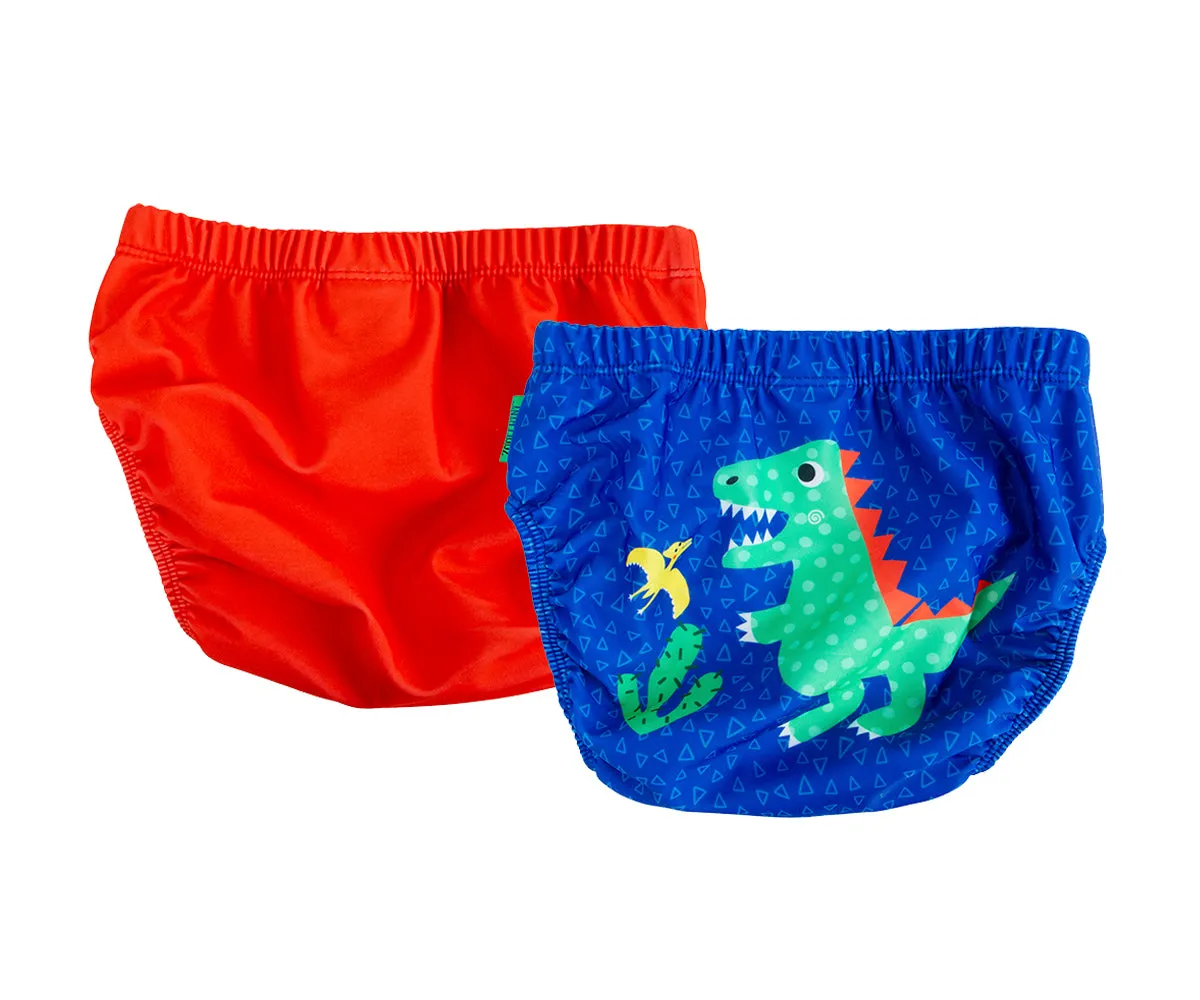 Knit Swim Diaper (2 Pc Set) - Dinosaur