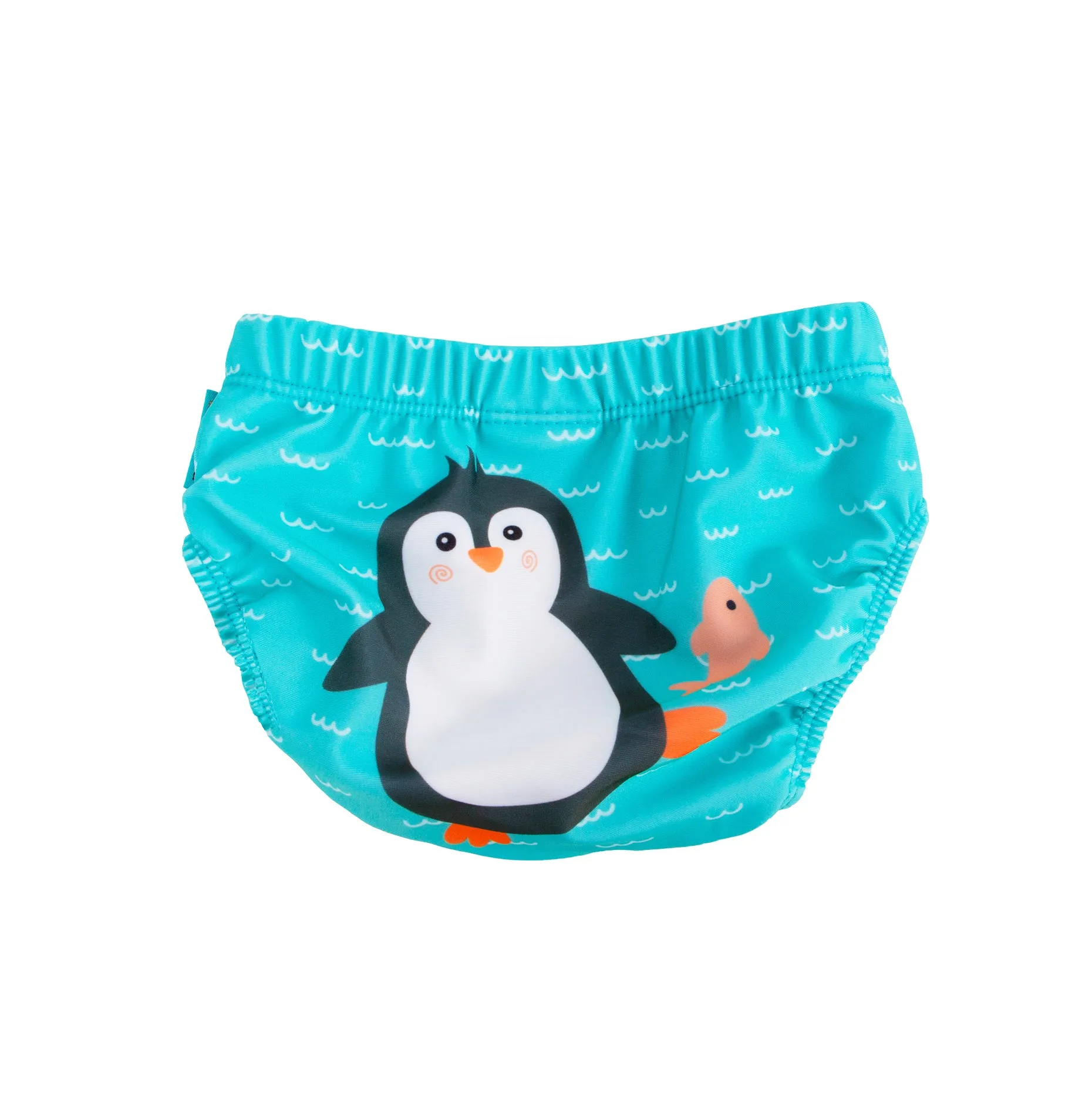 Knit Swim Diaper (2 Pc Set) - Penguin