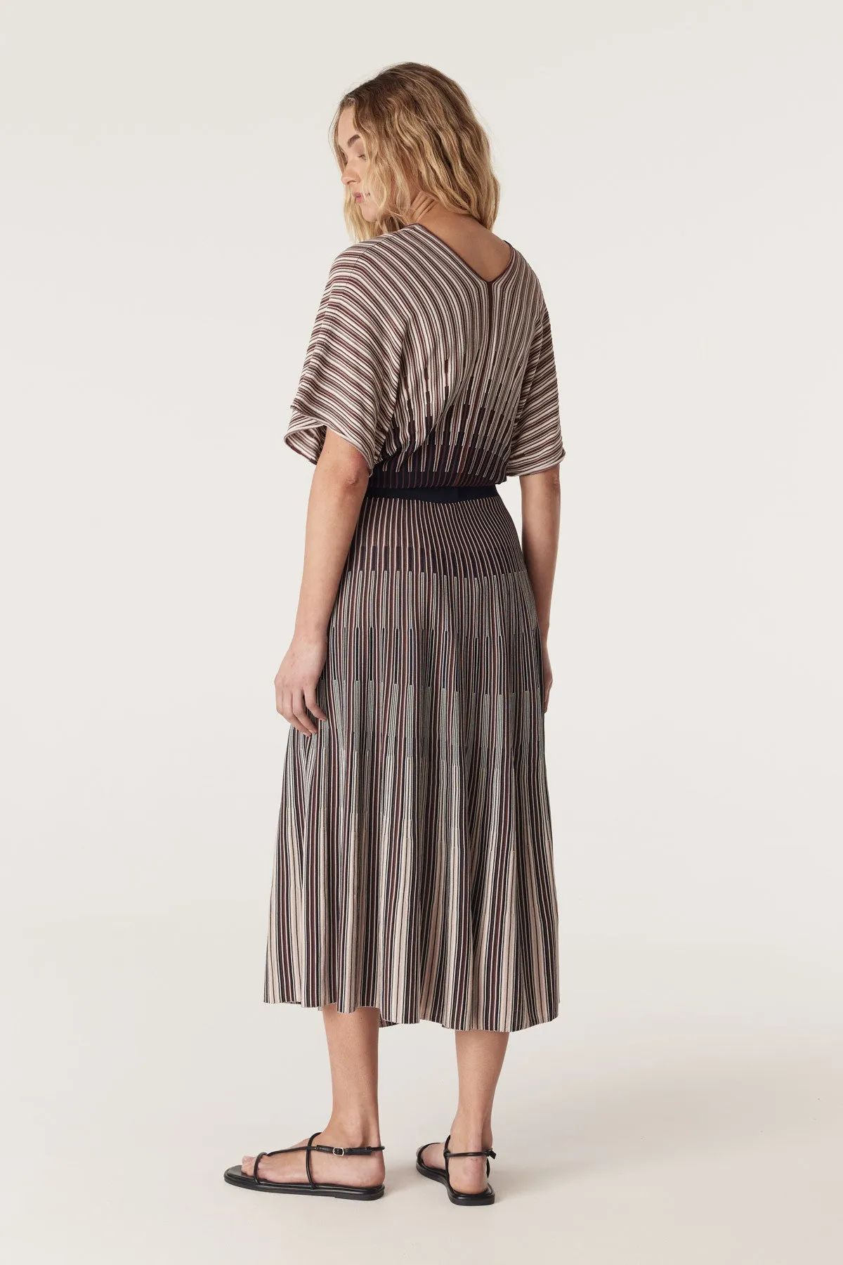 Madrid Crepe Skirt - Tile Jacquard