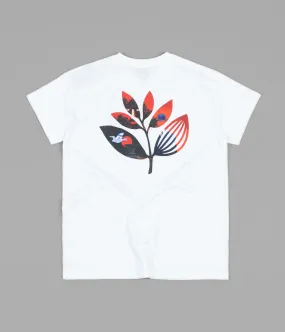 Magenta Surreal Plant T-Shirt - White