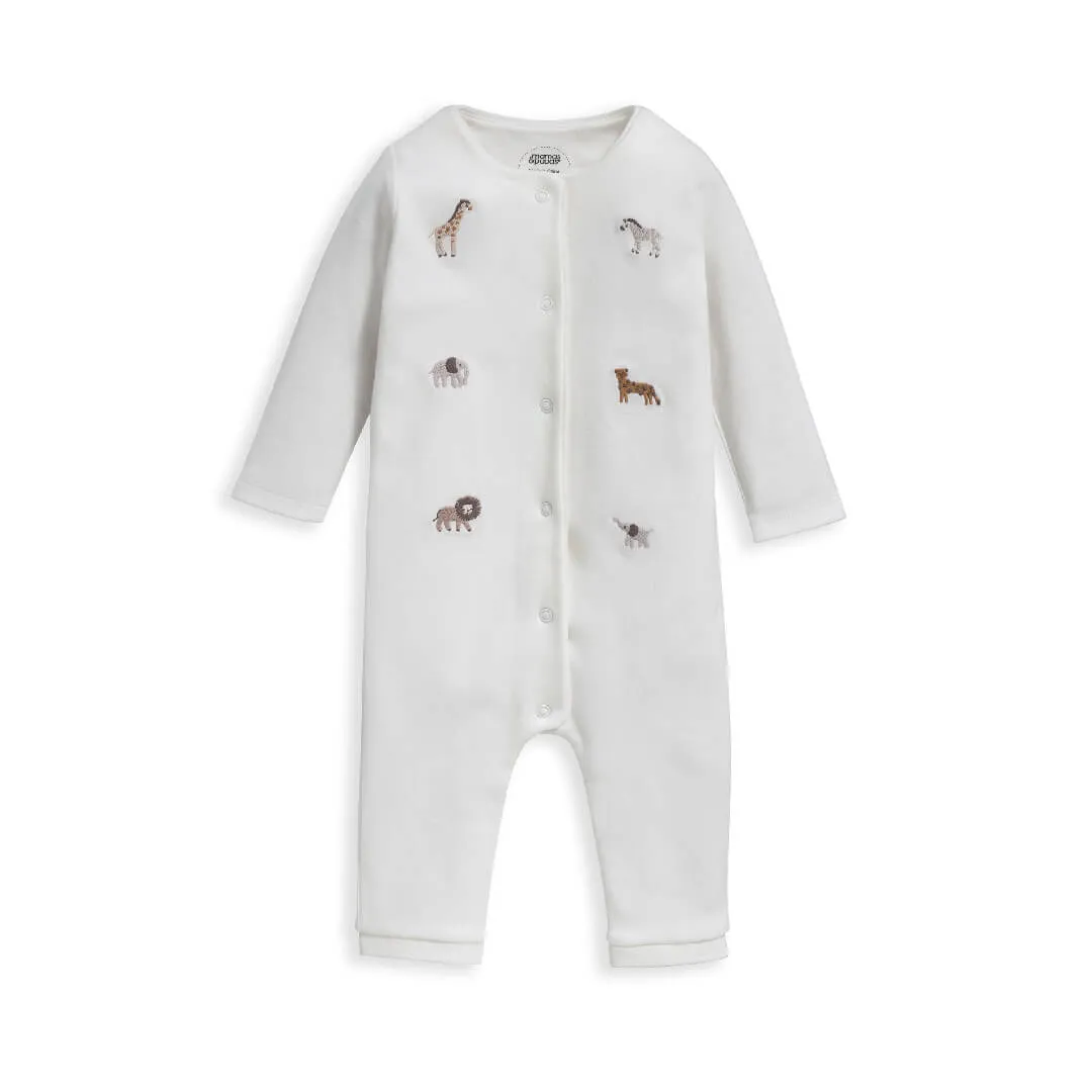 Mamas and Papas Safari Embroided Romper