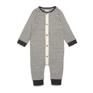 Mamas and Papas Stripe Ribbed Romper