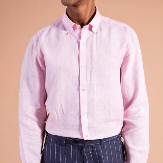 Mantis Sea Shell Pink Linen Shirt