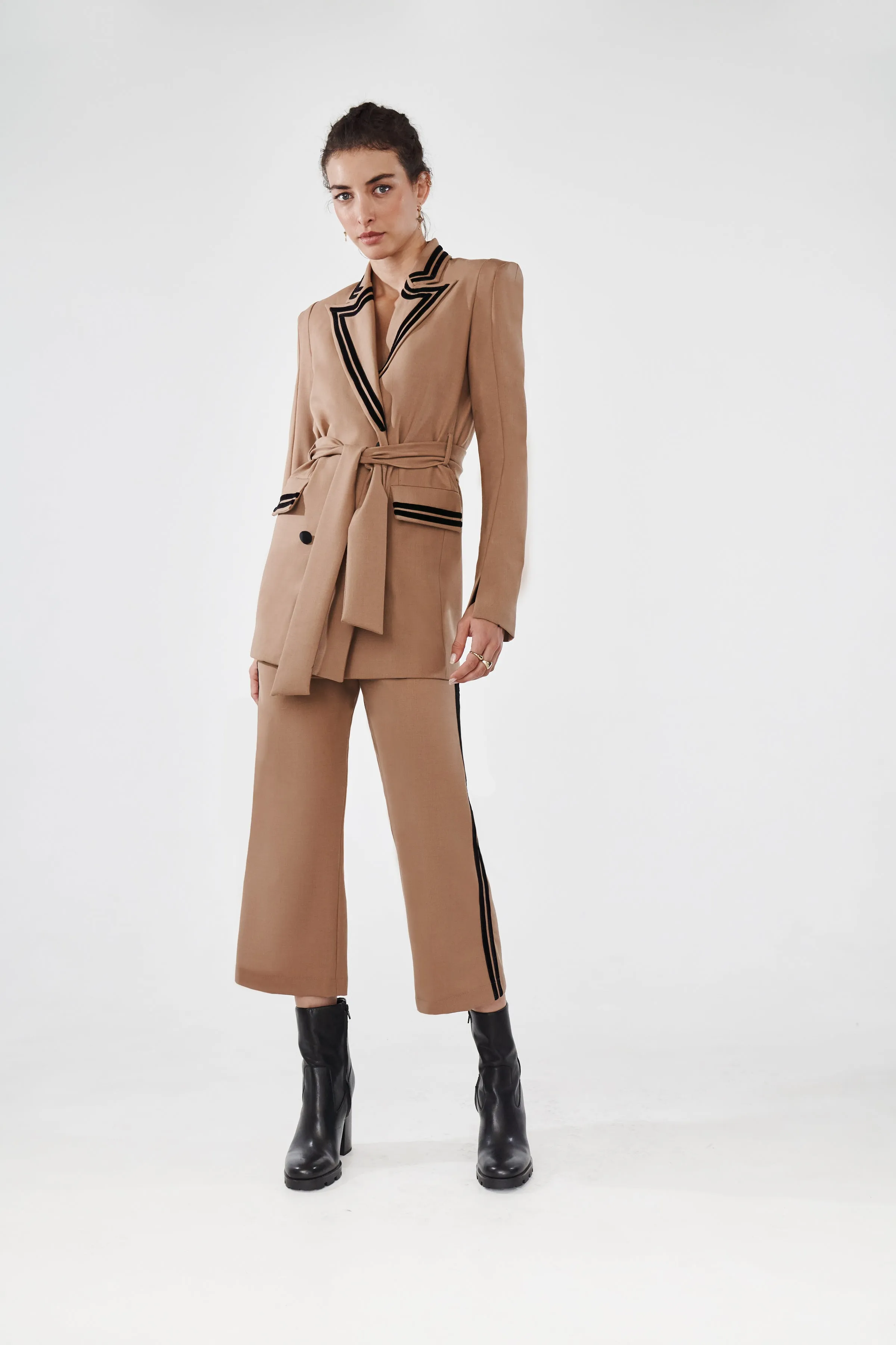 MARISSA BLAZER DRESS- CAMEL