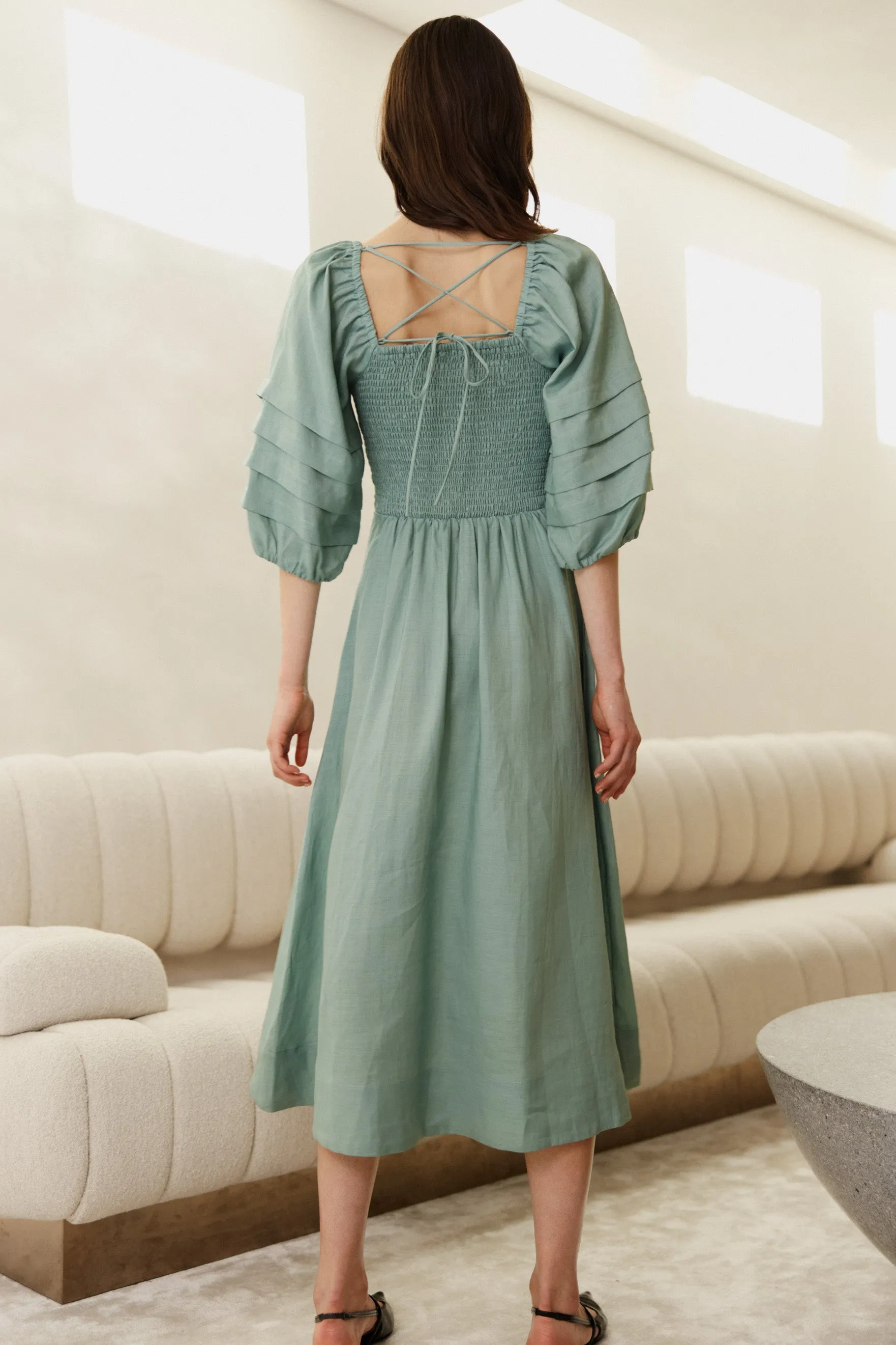 Matilda Midi Dress_Sea