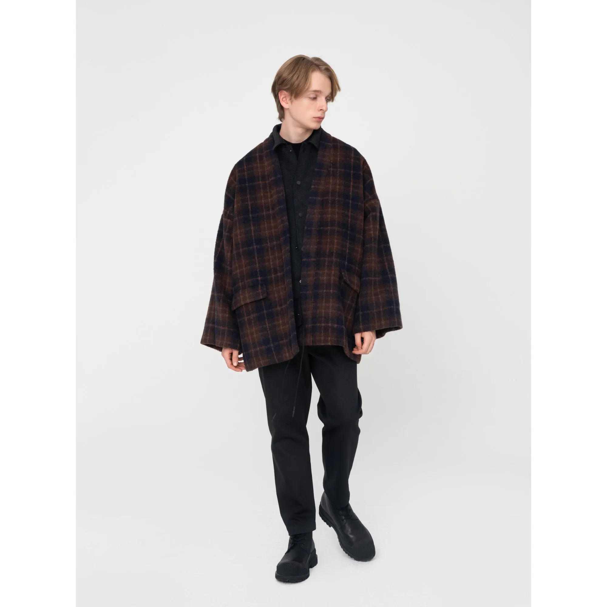 Men Kimono Jacket - Checkered