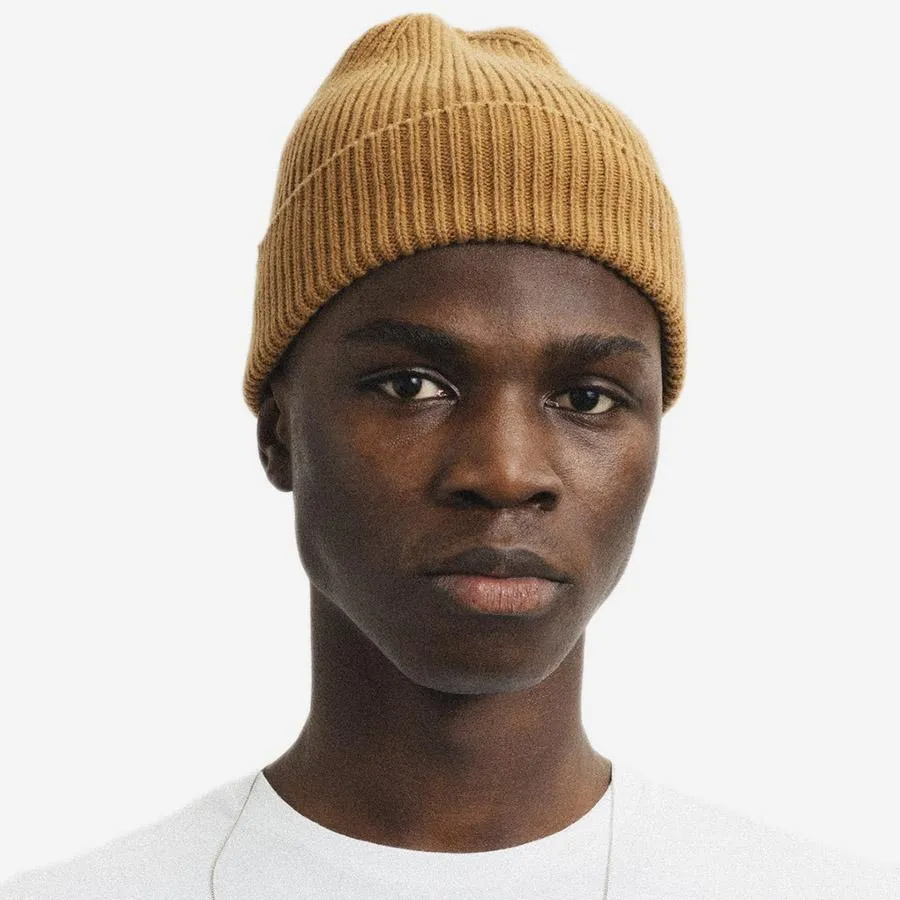 Merino Wool Beanie - Marine Blue