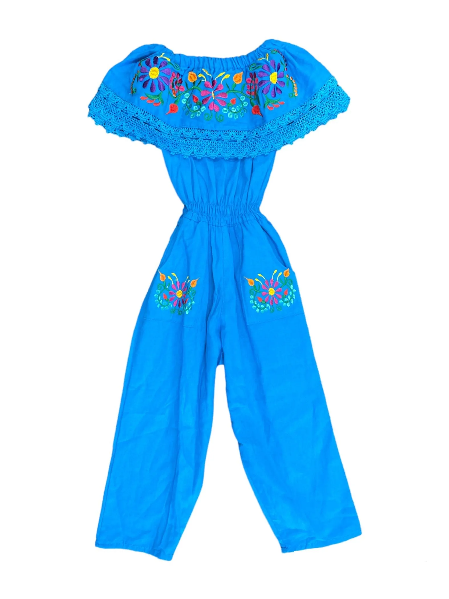 Mexican Girl Blue Jumpsuit