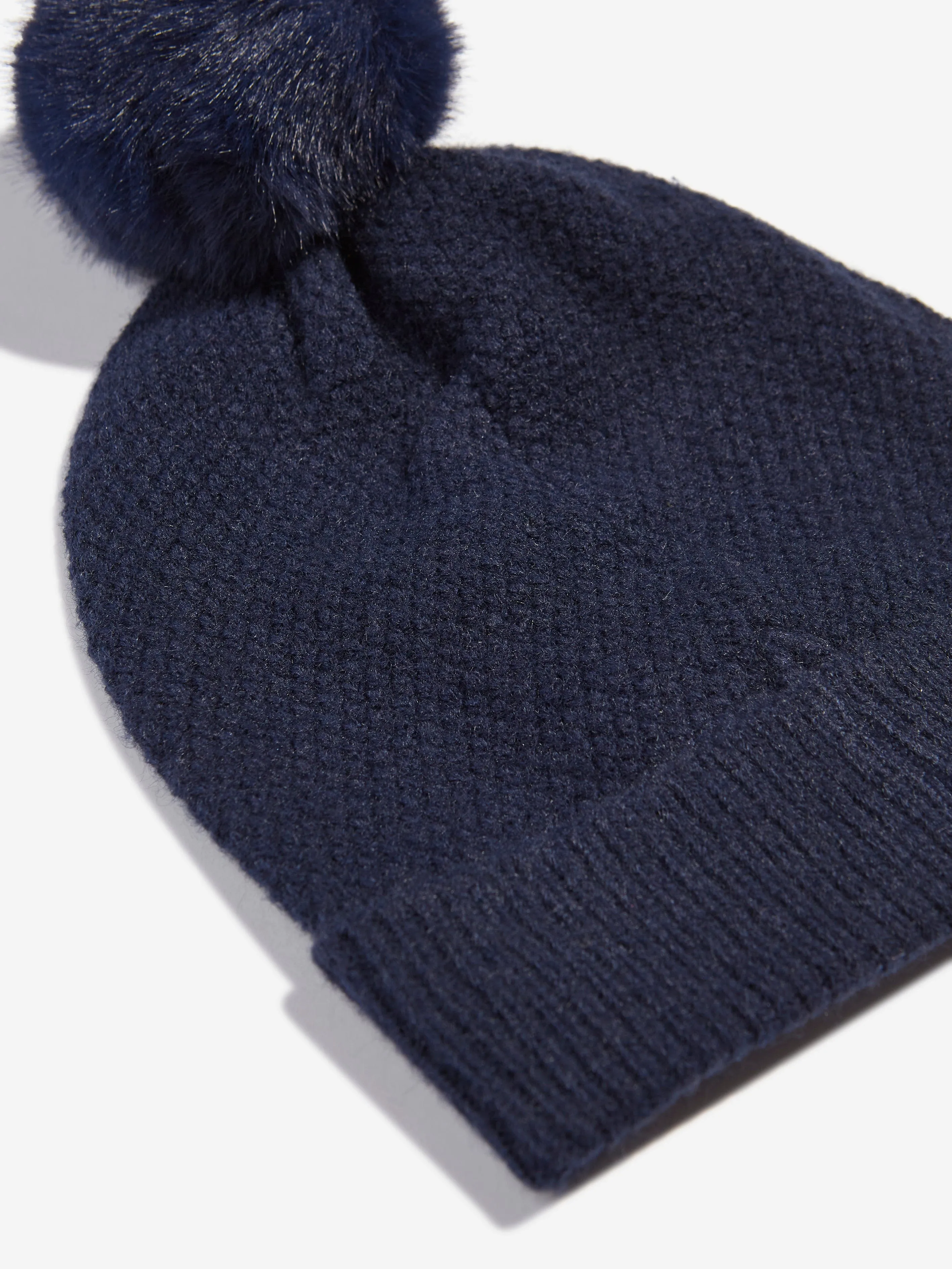 Michael Kors Girls Logo Pull On Hat in Navy