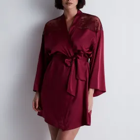 Midnight Whispers Kimono in Crimson