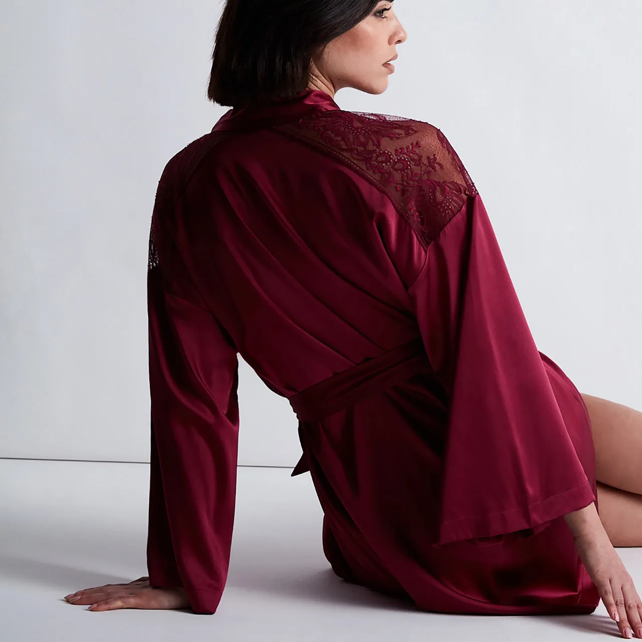 Midnight Whispers Kimono in Crimson