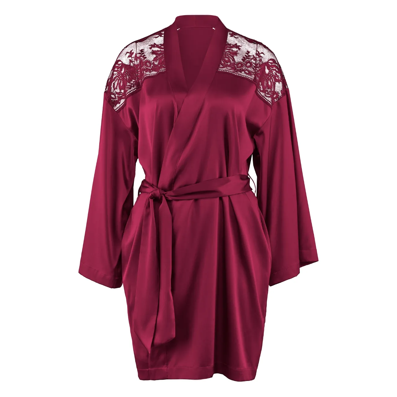 Midnight Whispers Kimono in Crimson