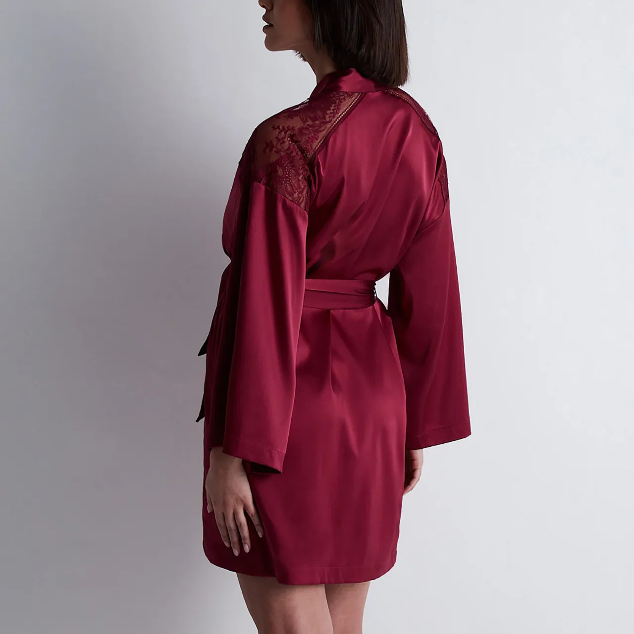 Midnight Whispers Kimono in Crimson