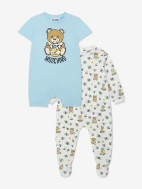 Moschino Baby Boys Romper And Babygrow Set in White