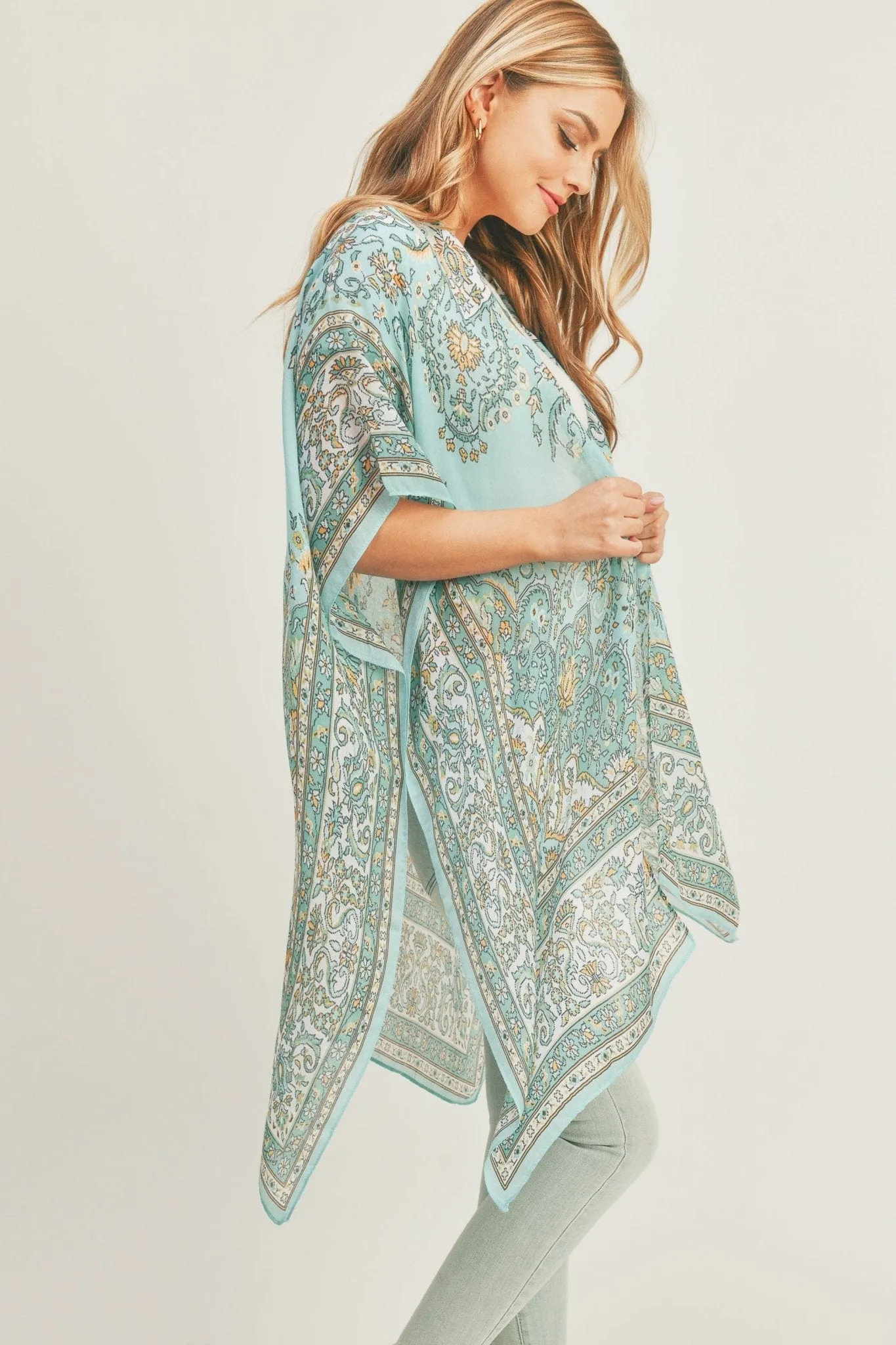 MS0279 Bailey Boho Print Kimono