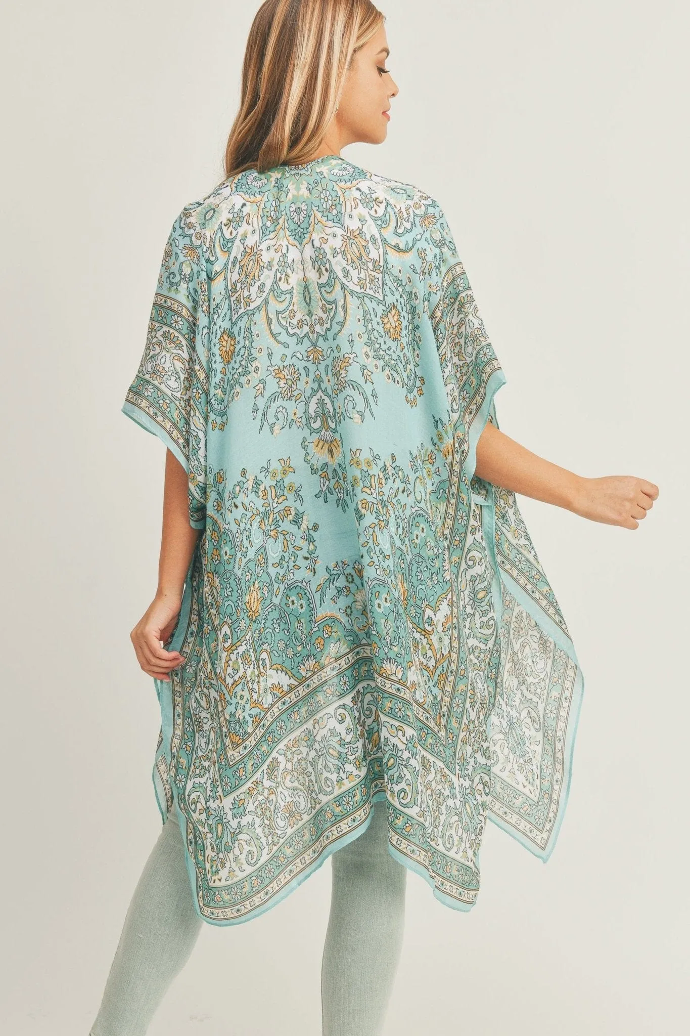 MS0279 Bailey Boho Print Kimono