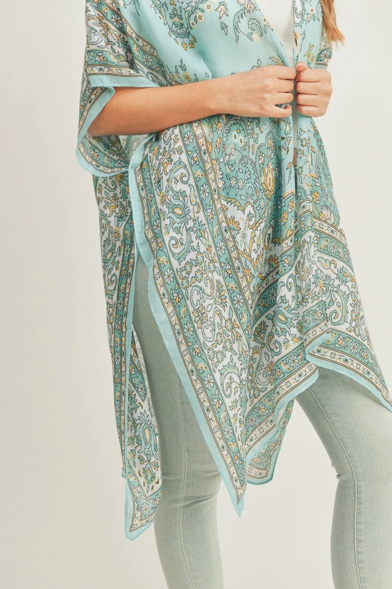 MS0279 Bailey Boho Print Kimono