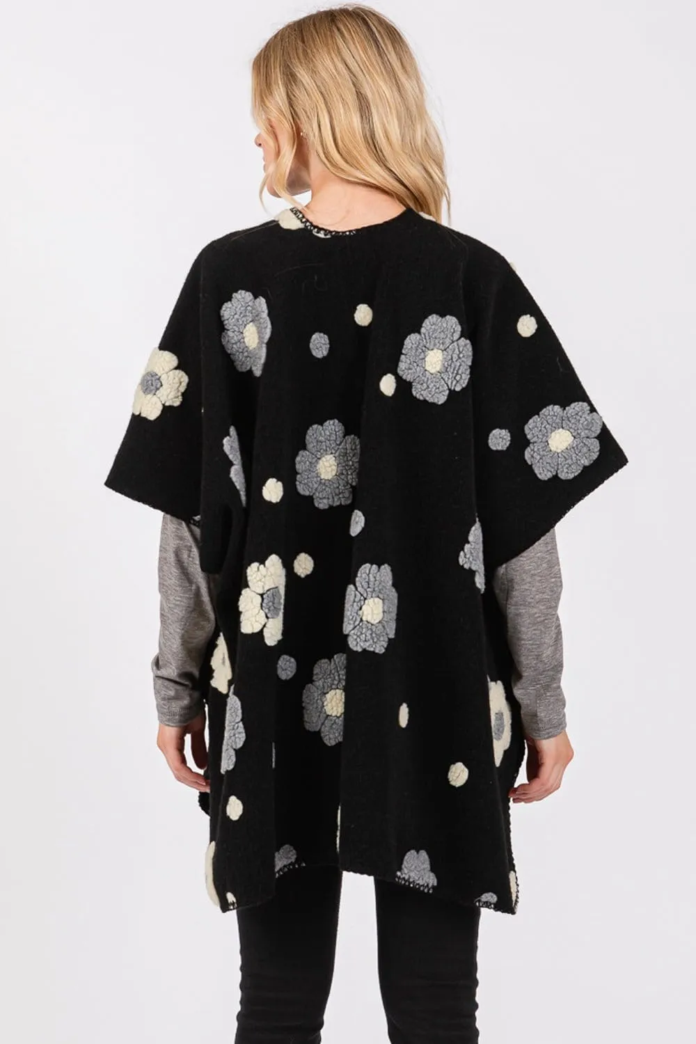 MS0399 Floral Fleece Kimono