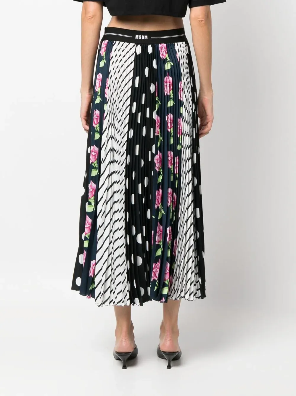 Multiprint Panels Midi Skirt