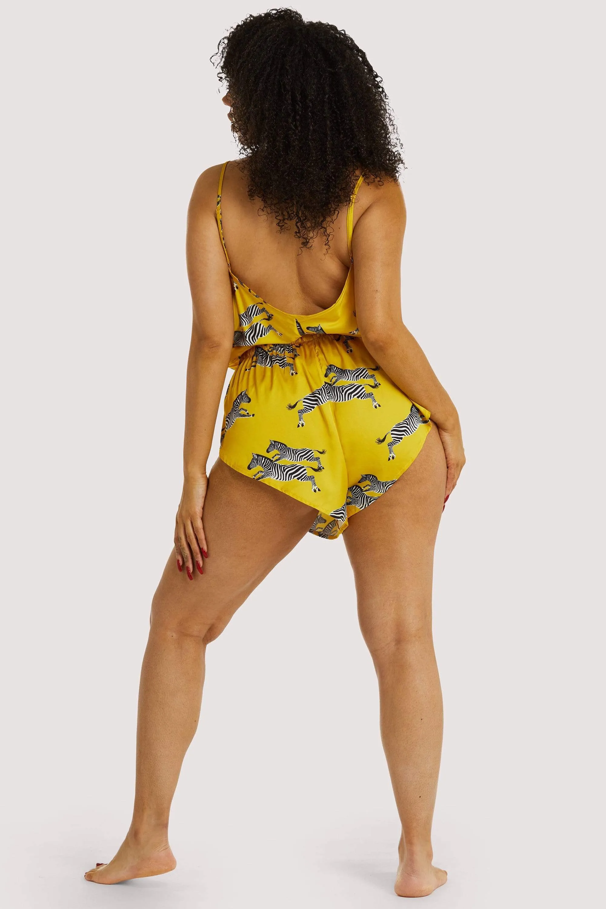 Mustard Zebra Playsuit