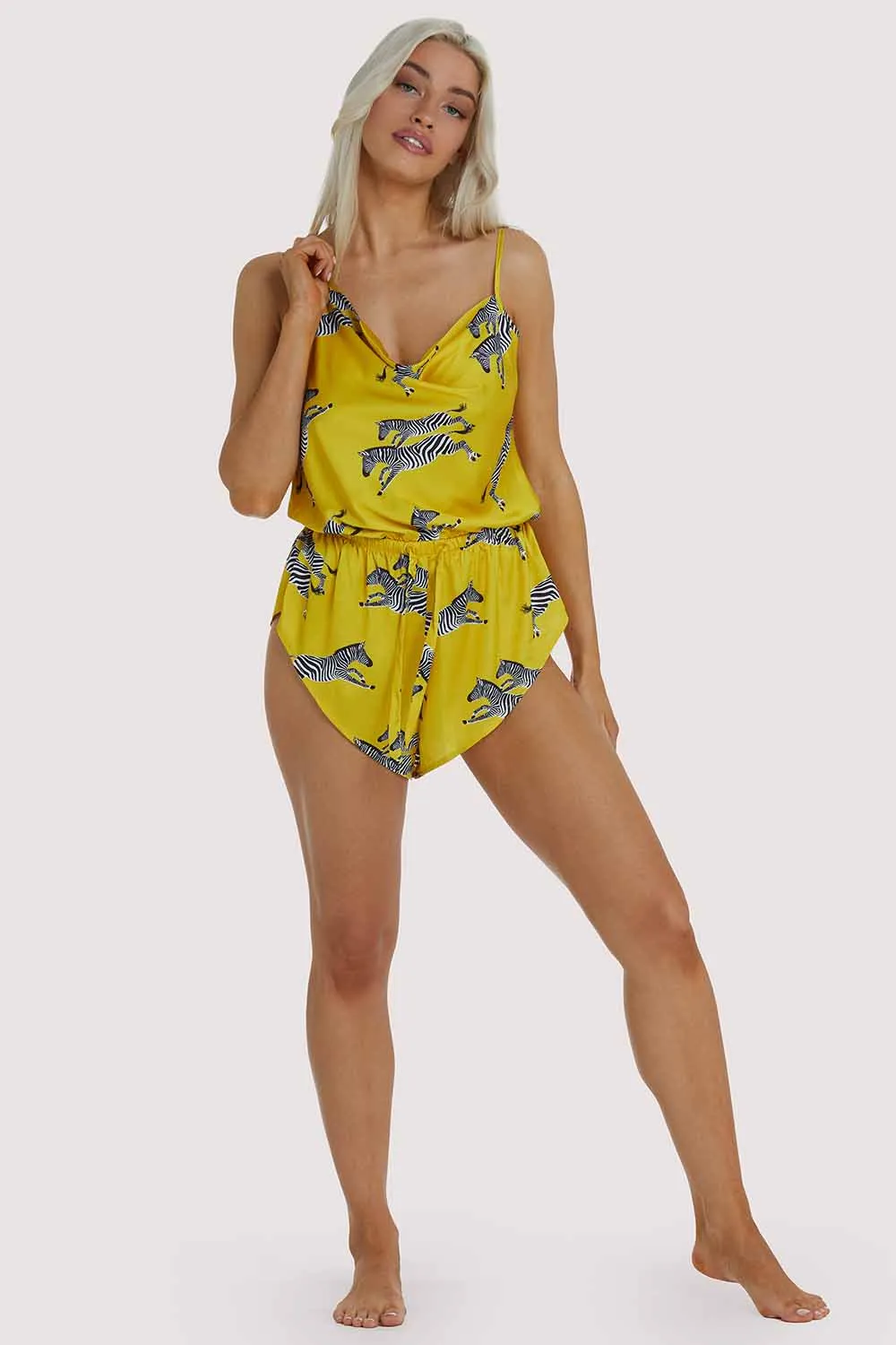 Mustard Zebra Playsuit