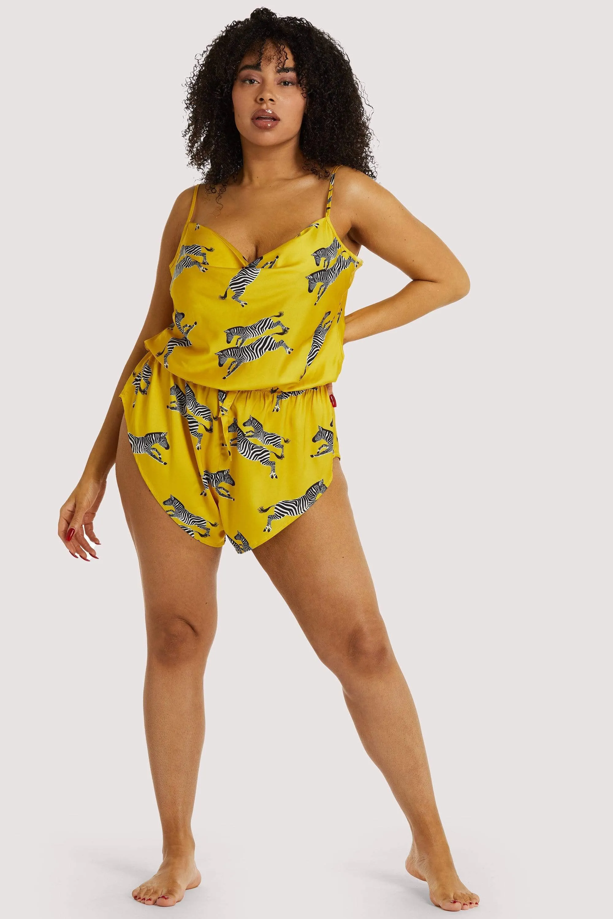 Mustard Zebra Playsuit