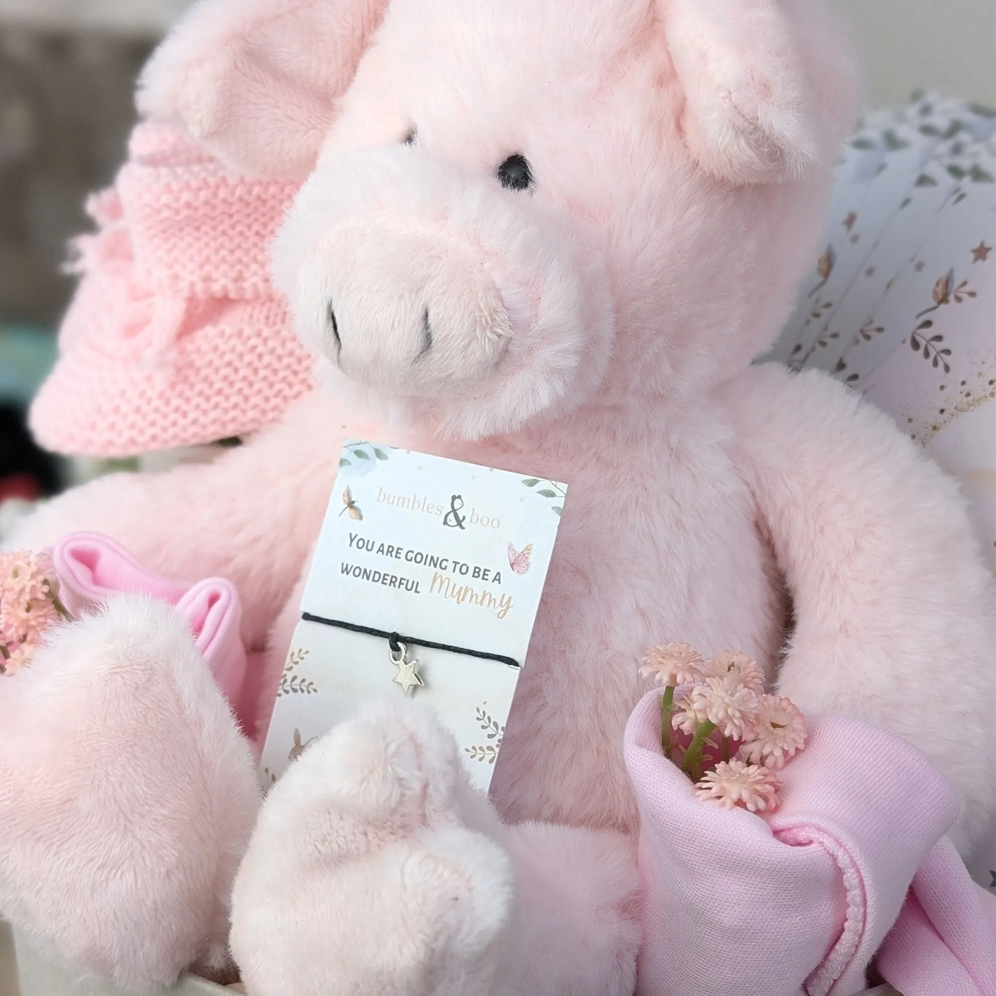 New Baby Girl Gifts Box Love to Hug "Piggy" Cuddles