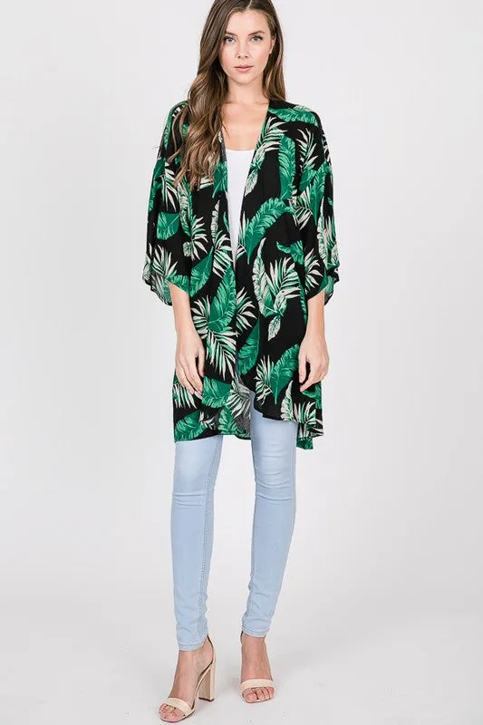 Oversized Tropical Kimono