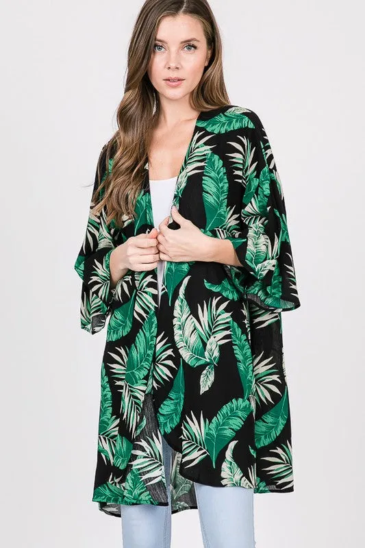 Oversized Tropical Kimono