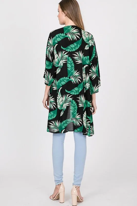 Oversized Tropical Kimono